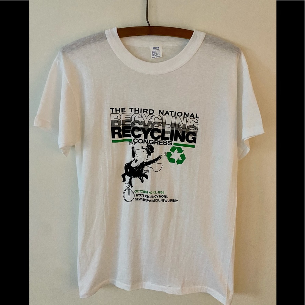 vintage 1984 national recycling congress single stitch t shirt m